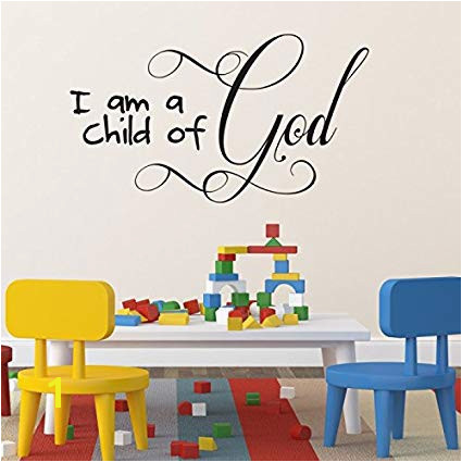 Amazon Children S Room Christian Wall Art Wall Sticker I Am A Child God Home & Kitchen