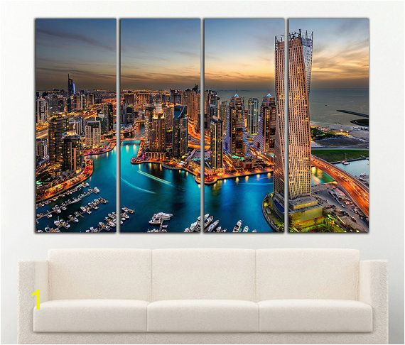 Dubai canvas Dubai wall art Dubai print Dubai wall decor Cityscape Skyscraper Urban Wall Art C Products