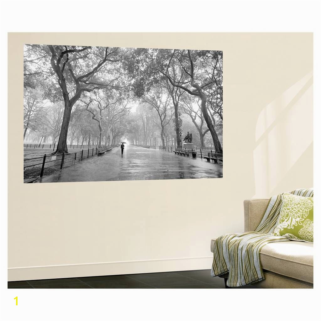 Art Wallpaper Mural New York City Poet s Walk Central Park by Henri Silberman Image 2 of 2