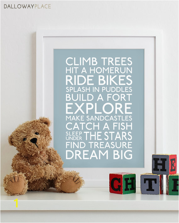 Baby Boy Nursery Art Print nursery decor kids wall art children nursery print baby t typography poster Subway Playroom Rules Sign 11x14 on Etsy $21 00