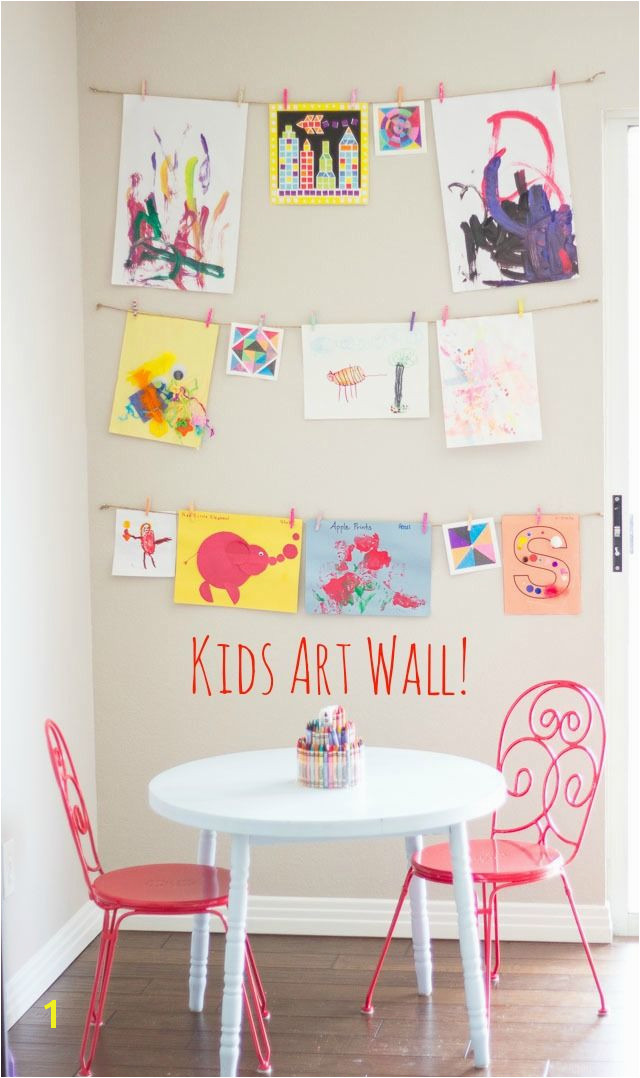 displaying kids art