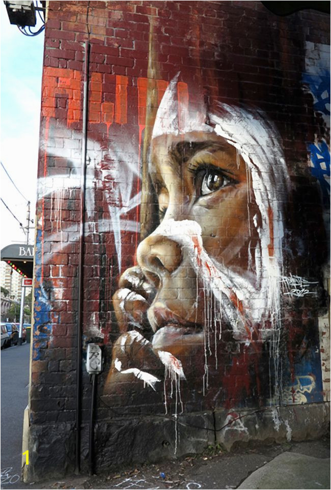 Street art by Adnate in Gertrude St Fitzroy Melbourne Australia Gertrude St has had a long connection to the Aboriginal munity