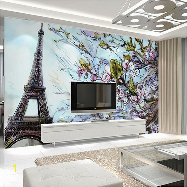Custom Any Size 3D Poster Wallpaper Paris Eiffel Tower Mural Wall Art Living Room Bedroom TV Sofa Background Wallpaper