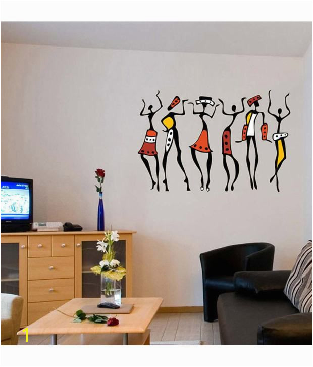 Women 5761 50x70 cms Buy StickersKart Wall Stickers Wall Decals African Dancing Women 5761 50x70 cms line at Best Prices in India on Snapdeal