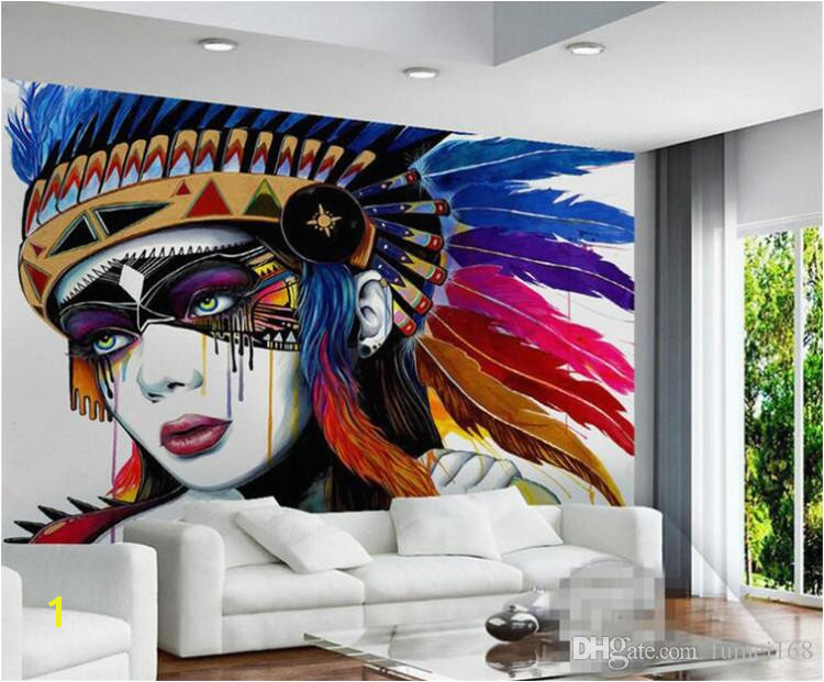 European Indian Style 3D Abstract Oil Painting Wallpaper Murals For TV Background Wall Paper Home Decor Custom Size Mural Wallpaper Backgrounds