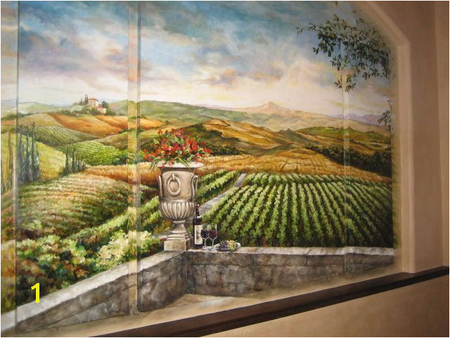 tuscan landscape wall mural murals landscapes pinterest wallpaper muralsg Faux Painting Walls Faux Walls