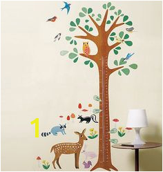 Woodland Growth Chart by Wallies Wall Stickers Woodland Height Chart Kid Beds Eco