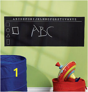 Image is loading ABC Alphabet Chalkboard Wall Mural Sticker Play Remove