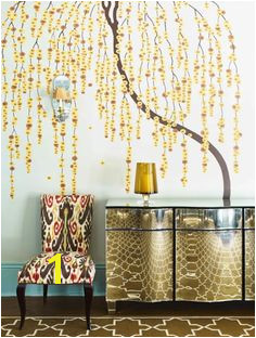 Lovely mural of a tree with yellow flowers Awesome focal point for a foyer wall Wall TreatmentsWeeping WillowWillow