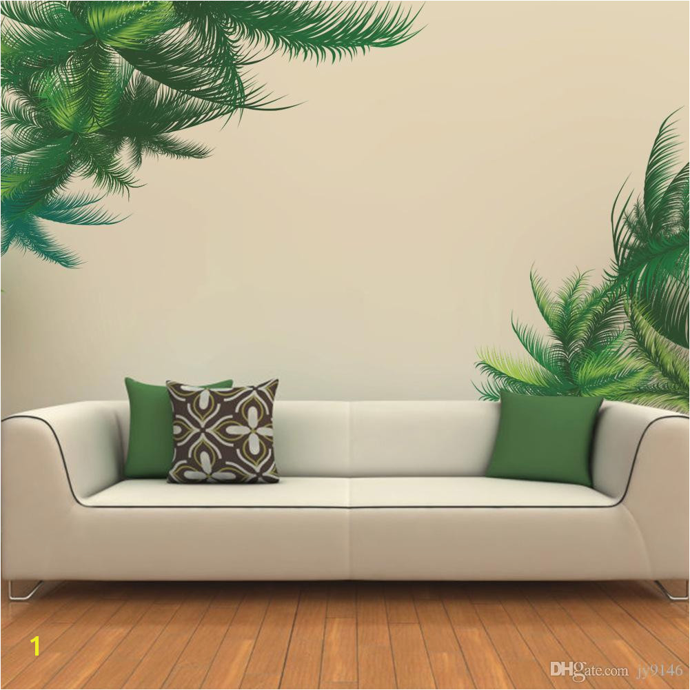 Western Wall Murals Decals Vinyl Waterproof Tree Leaf Wall Stickers Plant Wall Mural Decal