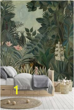 Jungle Wallpaper Mural Tropical Rainforest Jungle Green