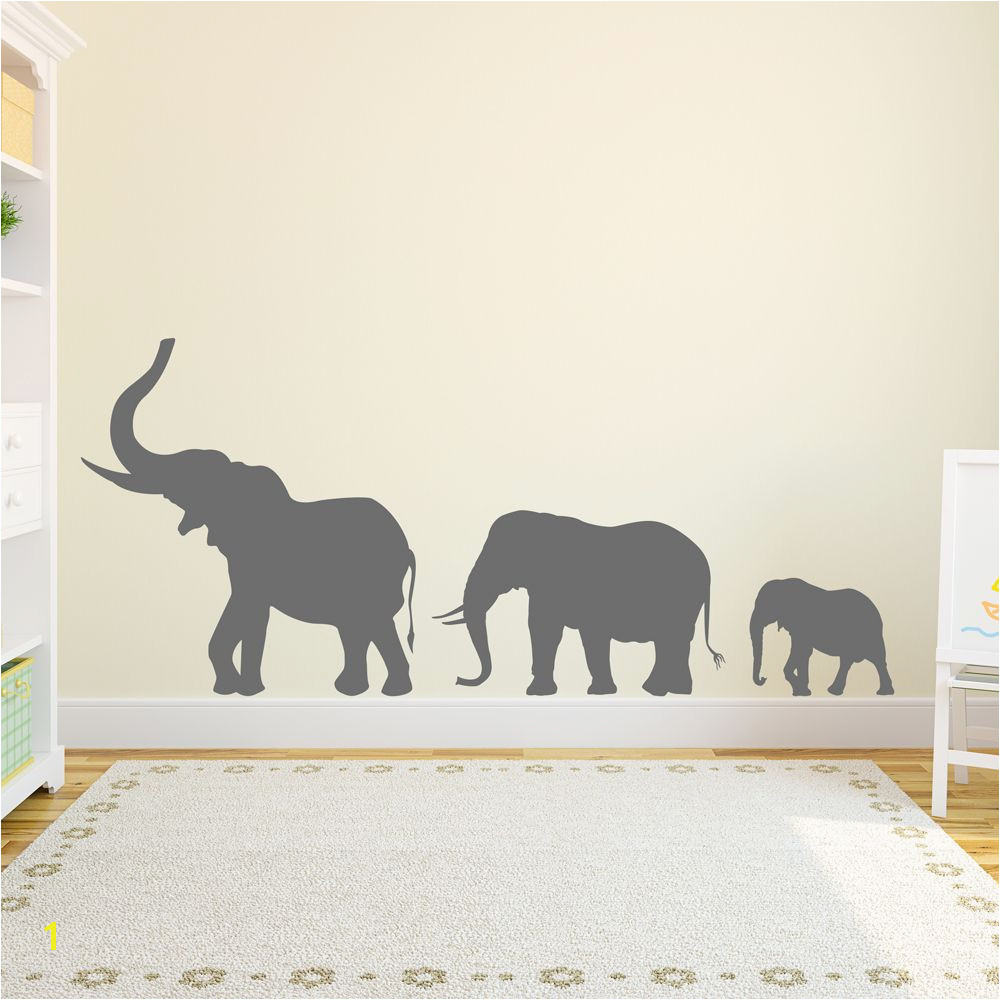 Bring the zoo into your home with this Marching Elephants Wall Decal