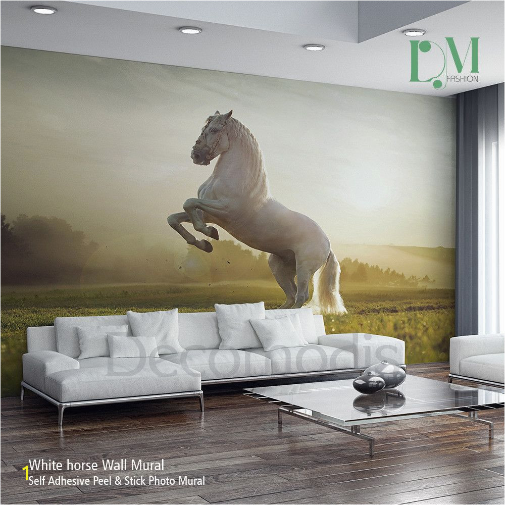 Wild Horses Wall Mural White Horse Wall Mural Wild Horse Self Adhesive Peel & Stick