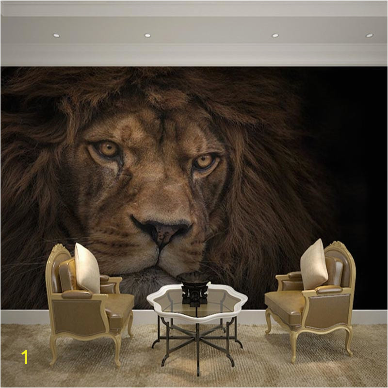 Wallpaper Custom 3D Stereo HD Wildlife Lion Backdrop Wall Mural Hotel Living Room Classic Decor Wall Paper Papel De Parede in Wallpapers from Home