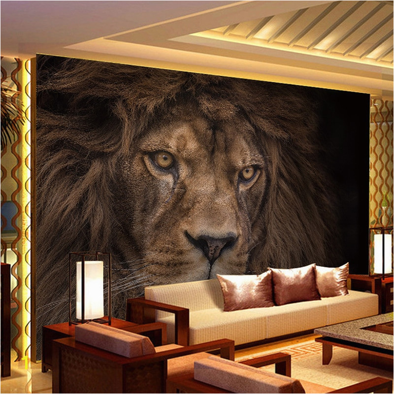 Wallpaper Custom 3D Stereo HD Wildlife Lion Backdrop Wall Mural Hotel Living Room Classic Decor Wall Paper Papel De Parede in Wallpapers from Home