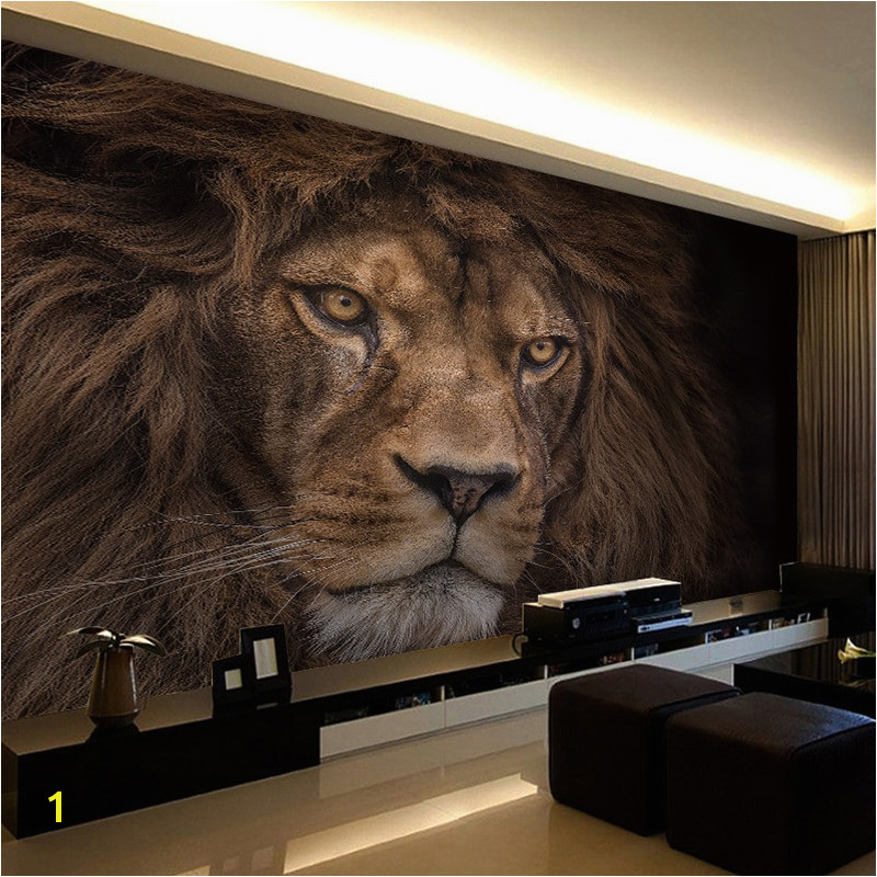 Wildlife Wallpaper Murals Wallpaper Custom 3d Stereo Hd Wildlife Lion Backdrop Wall