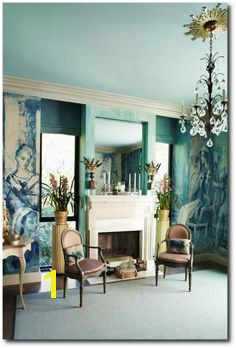 Hutton Wilkinson Salon Baroque Ceiling Paint Colors Fireplaces Fireplace Mantel Interior Design