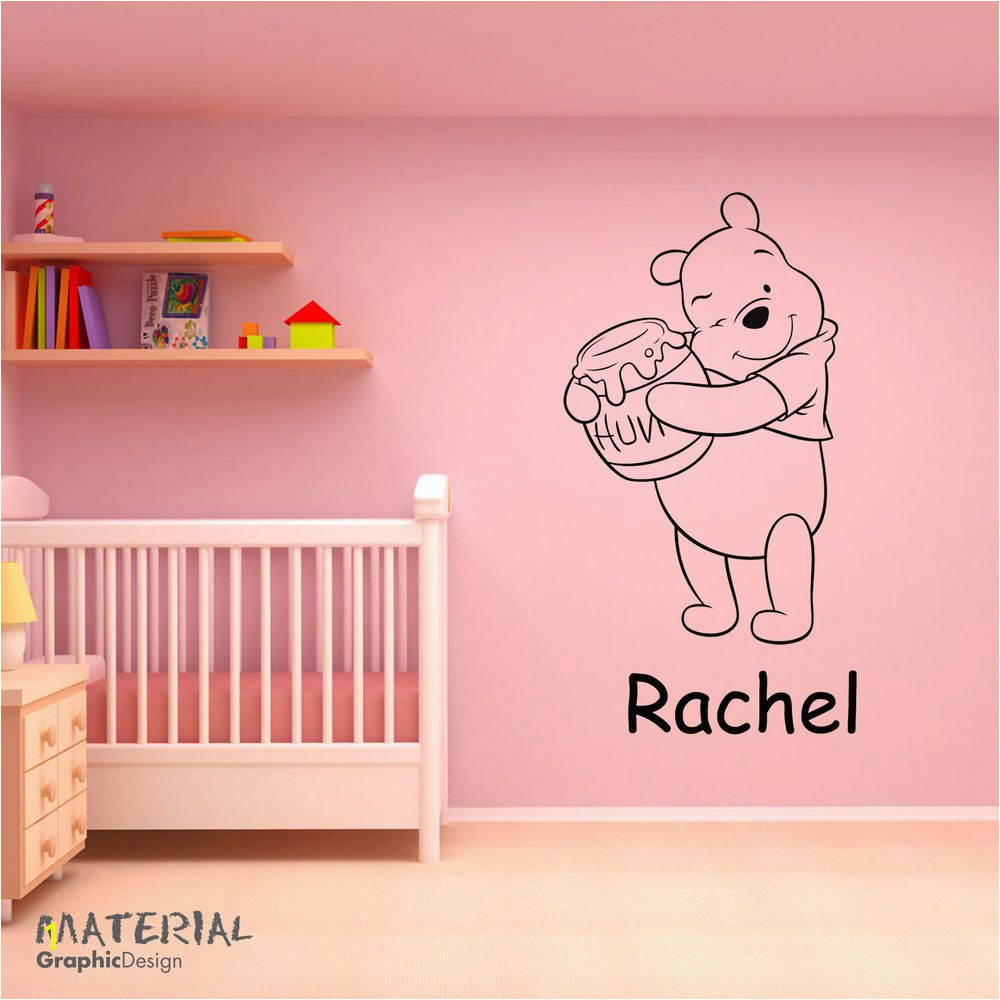 Winnie the Pooh Wall Murals Disney Winnie the Pooh Personalised Wall Art Sticker Decal Boys