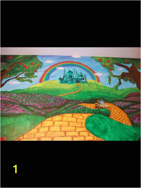 Look at the other examples of my children murals Contact me if interested I use acrylic paint on walls to create murals Wizard of oz