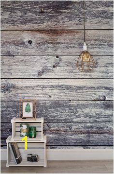 Aged Grey Planks Wall Mural