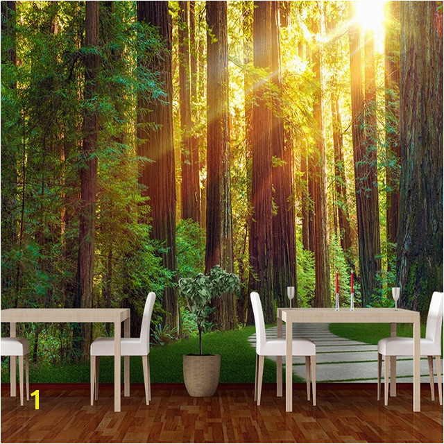 3D Custom Mural Wallpaper Wall Painting Sunny Forest graphy Background Wallpaper For Living Room Bedroom Wall Murals