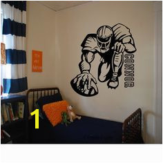 Custom Football Player Wall Decal Football Decal Football Kids Room Custom Kids Room Decal