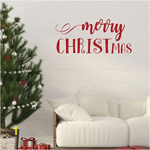 Christmas Wall Decal Merry CHRISTmas Holiday Vinyl Stickers for Living Room or Home Decoration