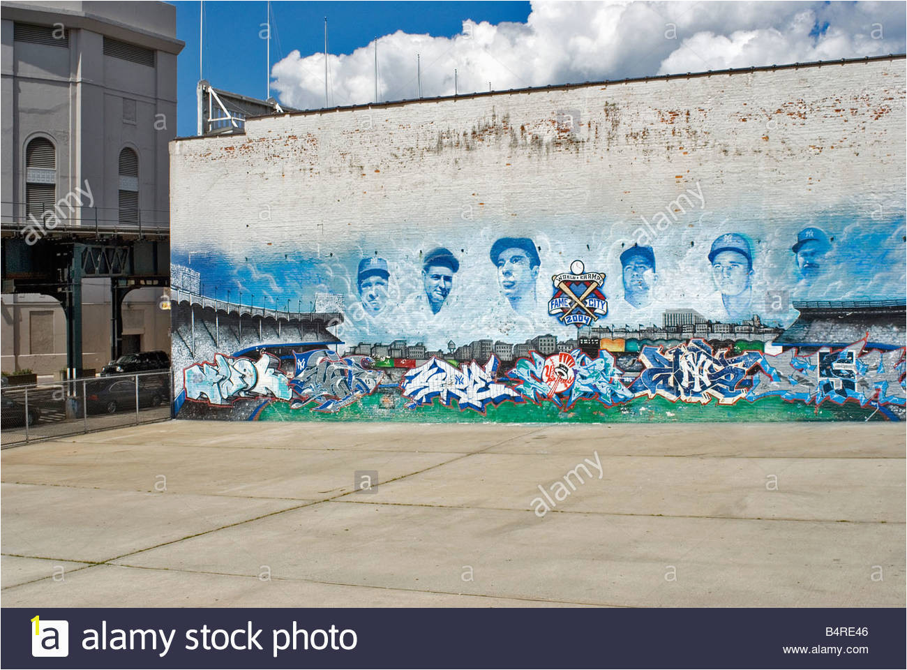 Beautiful Stock Wall Mural NY Yankee Legends Across From Yankee Stadium Bronx