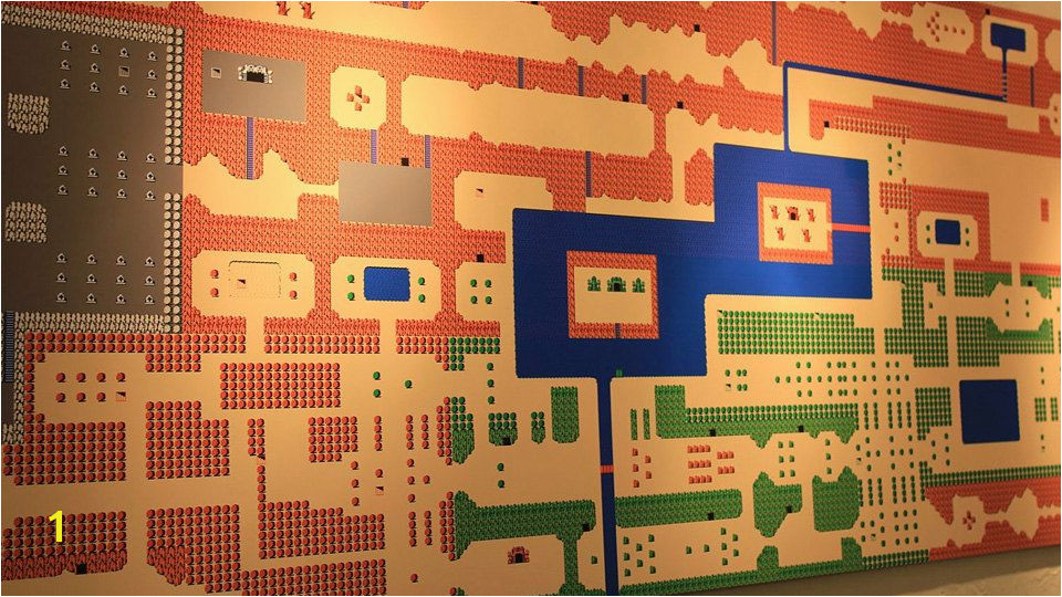 HUGE over 4 Foot Long Wall Mural of ZELDA for the NES Map