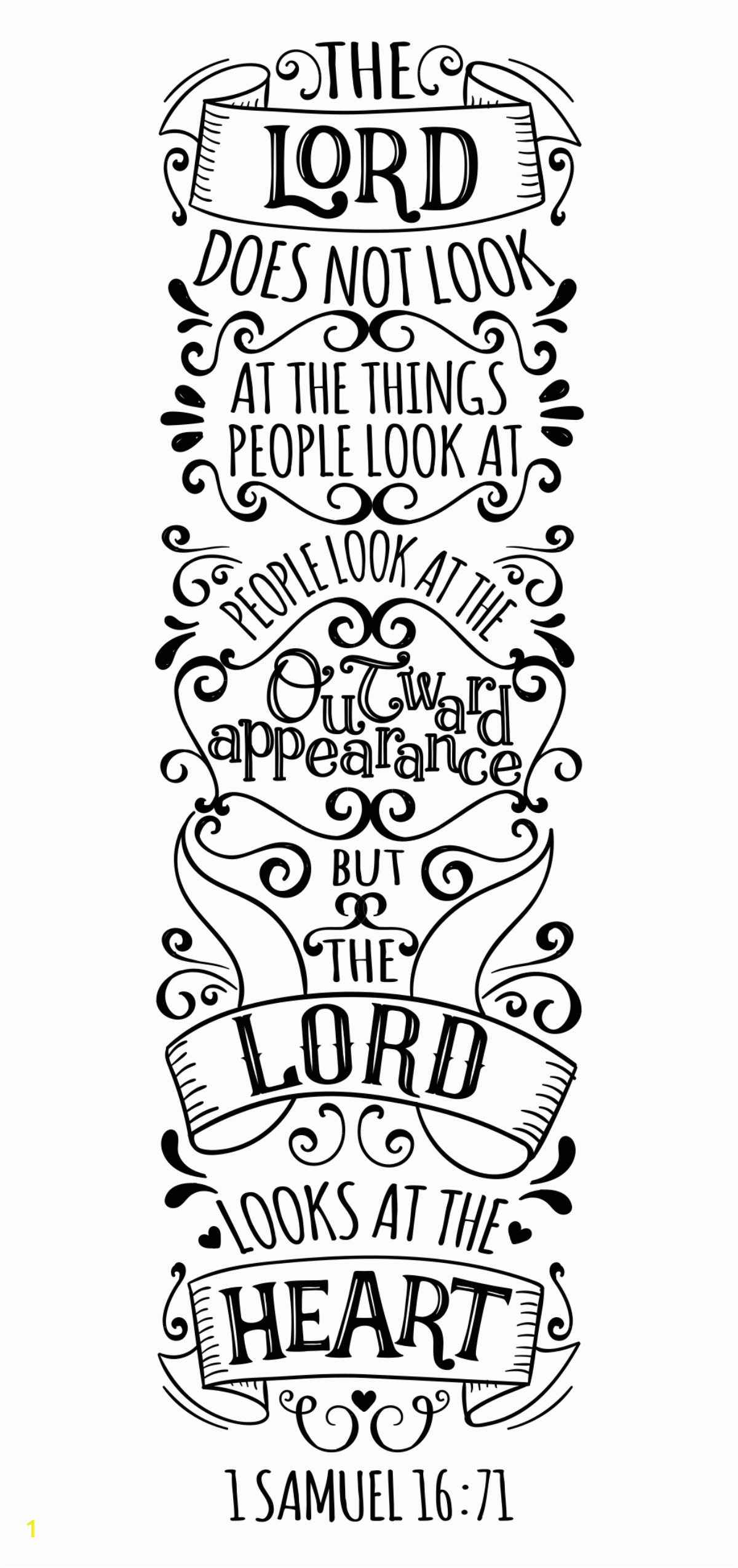 1 Samuel 16 7 Coloring Page Pin On Templates For Bible Journaling