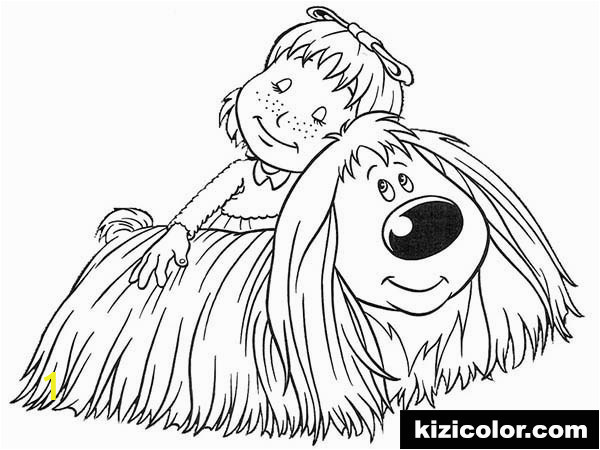 101 Dalmatians Printable Coloring Pages ð¨ Florence Fondle Dougal the Dog Hair In Magic Roundabout