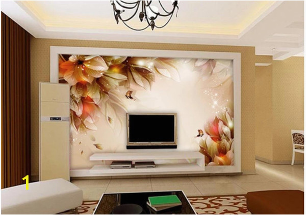 3d Abstract Wall Mural Custom Wallpaper 3d Abstract Fantasy Flower butterfly Fashion Tv Backgroundbackground Mural Wall Painting Living Room sofa Tv Backdrop
