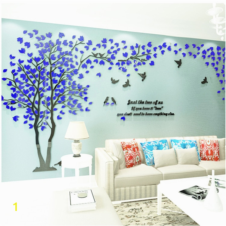 3d Big Tree Wall Murals for Living Room 3d Tree Wall Stickers Acrylic Wall Sticker Home Decor Diy Decoration Maison Wall Decorations Living Room Mural Wallpapers