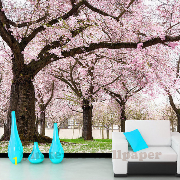 3d Cherry Blossom Wall Mural Custom Romance Pink Flower Tree 3d Wall Papers Cherry Blossom Wallpaper Murals for Tv Backdrop Wedding Room Papel De Parede Wallpaper A Desk Wallpaper