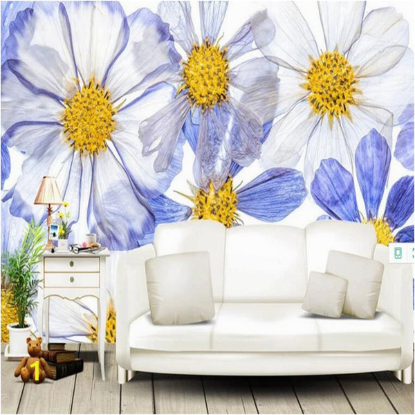 3d Murals On Walls Modern White Blue Wallpapers for Walls 3d Murals nordic Painting Wall Papers Home Decortion Flowers Wallpapers Living Room Mural Pc Wallpaper In Hd Pc