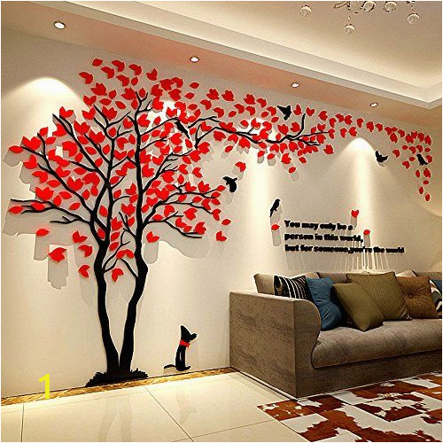 3d Wall Mural Stickers 3d Wall Decals Trees Wall Stickers Decor Acrylic Diy Tv