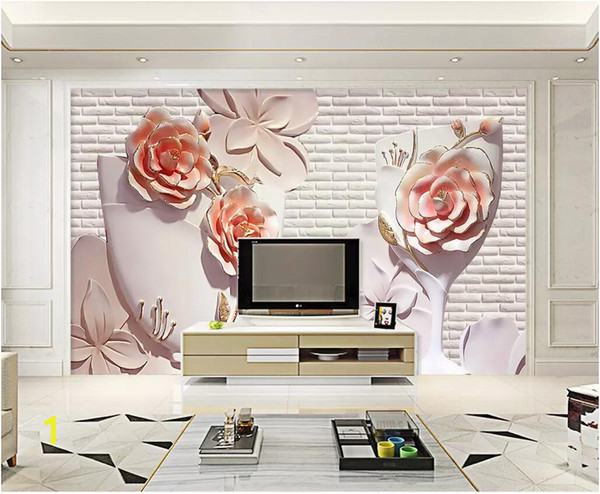 3d Wall Murals for Bedrooms Wdbh Custom 3d Wallpaper Modern Flower Relief Brick Wall Tv Background Living Room Home Decor 3d Wall Murals Wallpaper for Walls 3 D butterfly