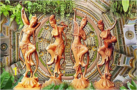 3d Wall Murals India Buy Kayra Decor Dancing Statue 3d Wallpaper Print Decal Deco