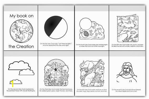 7 Days Of Creation Coloring Pages Pdf 7 Days the Creation Story Coloring Sheets