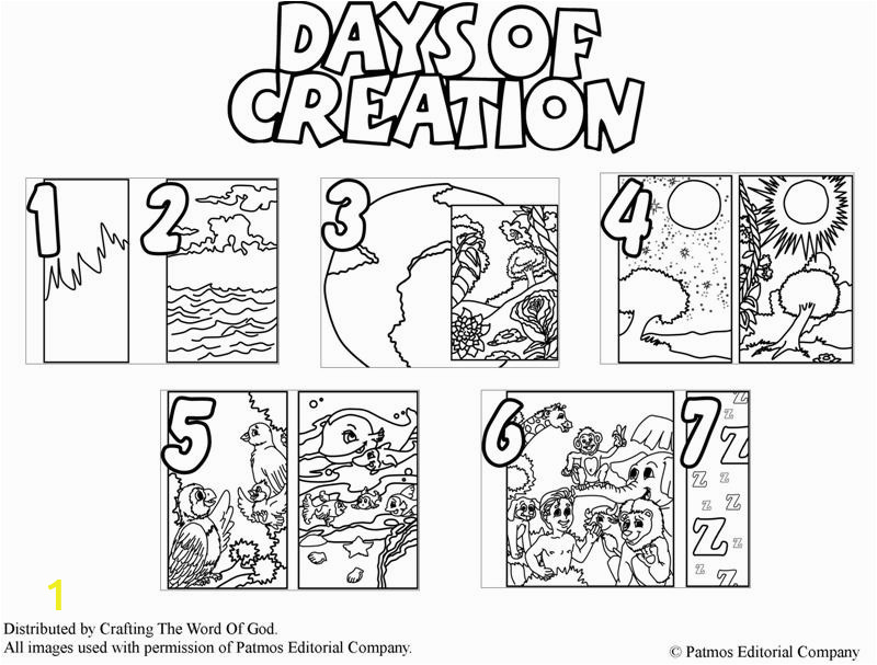 6341aba37b797a9dfc0cc9b9d9af8027 days of creation coloring pages crafting the word of god 800 607