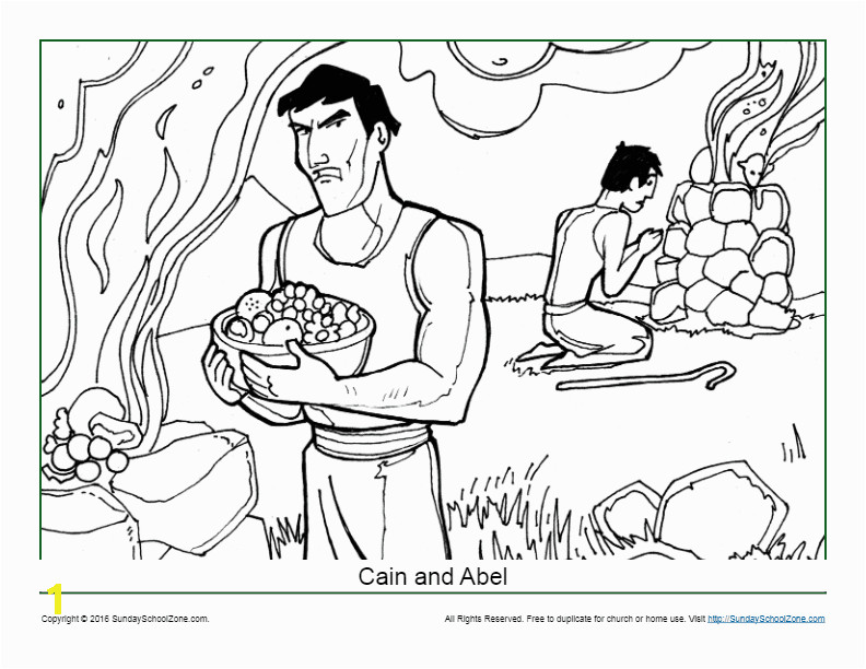 cain and abel coloring page pdf image