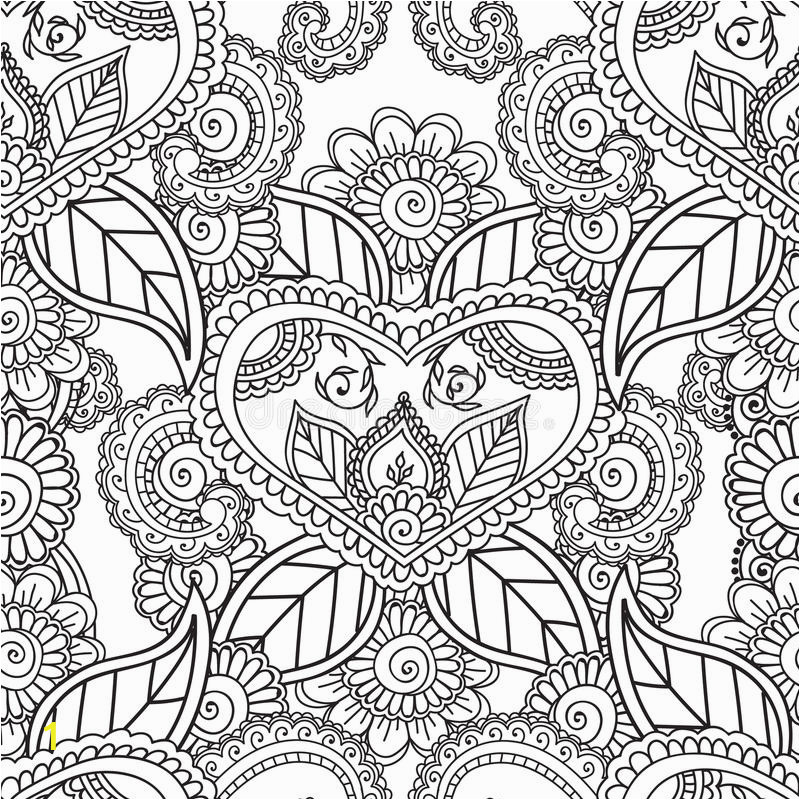 coloring pages adults seamles henna mehndi doodles abstract floral elements seamless pattern paisley design mandala vector