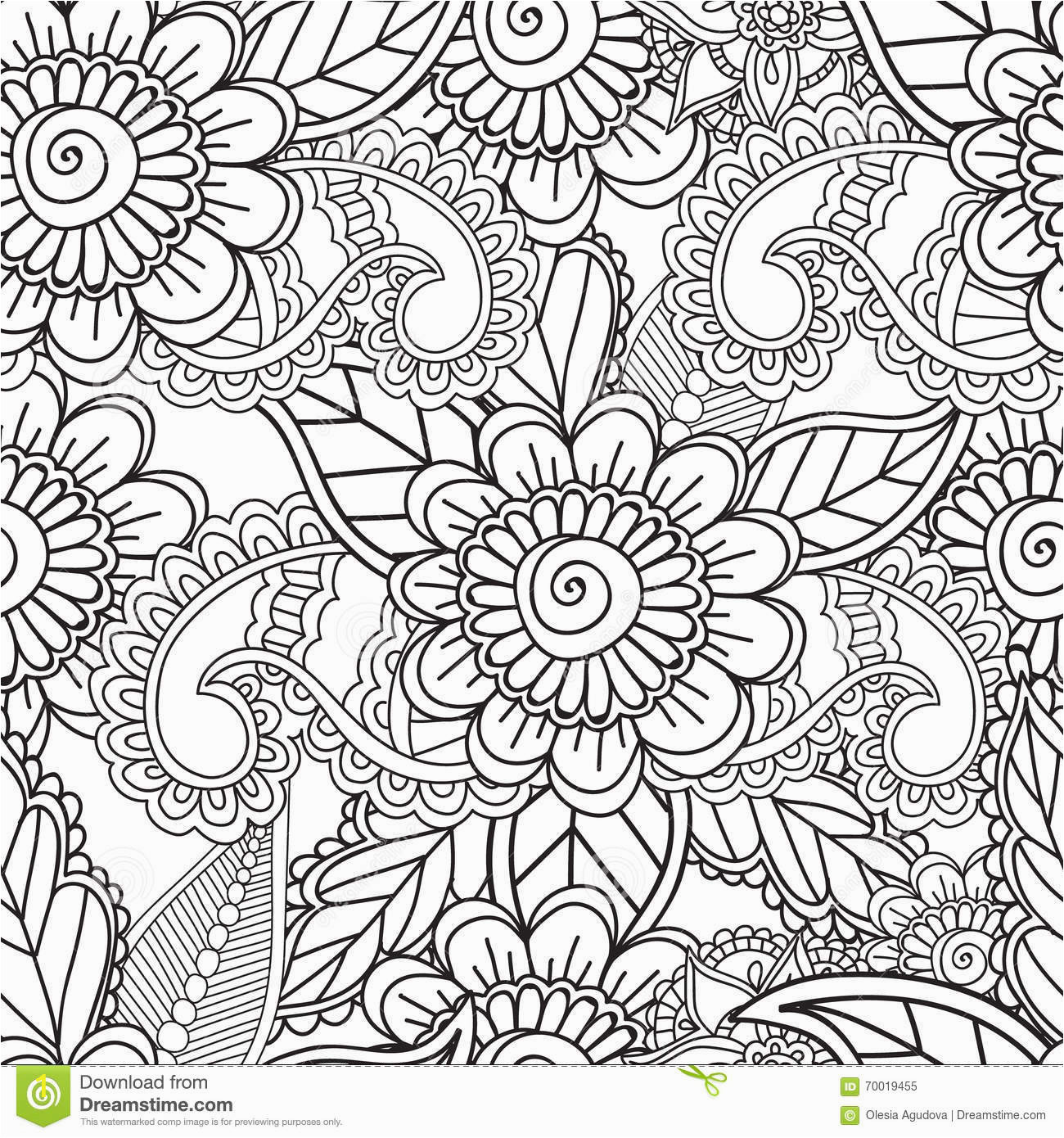 coloring pages adults seamles henna mehndi doodles abstract floral elements seamless pattern paisley design mandala vector