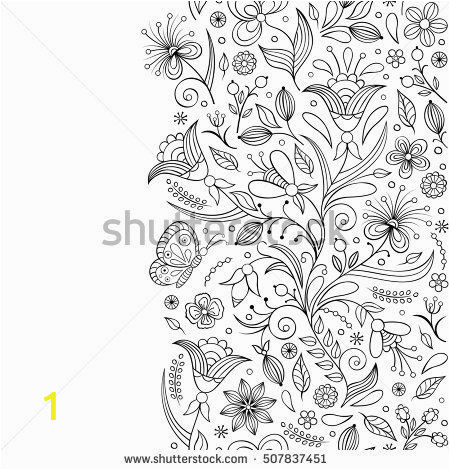 Abstract Flower Coloring Pages for Adults Vector Illustration Of Seamless Pattern with Abstract
