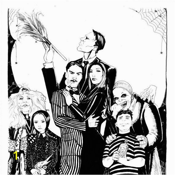 Addams Family Coloring Pages Addams Family Special Sale Fer 11×17 Poster by