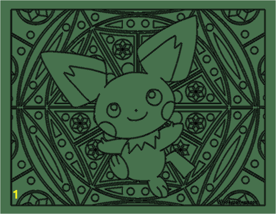 Adult Pokemon Coloring Pages 172 Pichu Pokemon Coloring Page