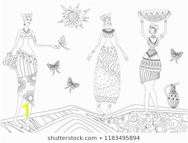 African American Black Girl Coloring Pages Royalty Free Floral Vases Color Page Stock S
