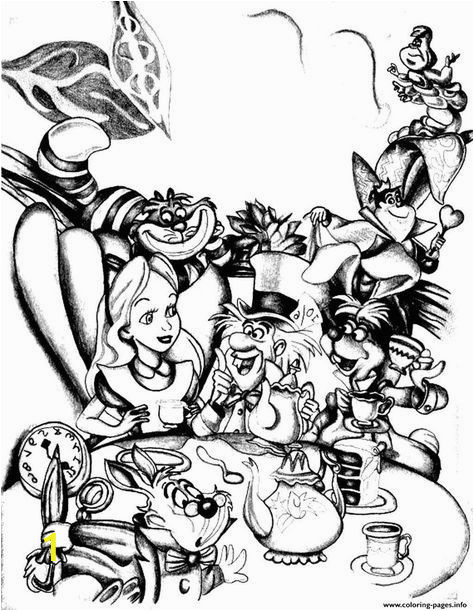 Alice In Wonderland Coloring Pages for Adults Adult Disney Drawing Alice In Wonderland Coloring Pages