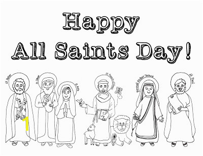 happy all saints coloring page