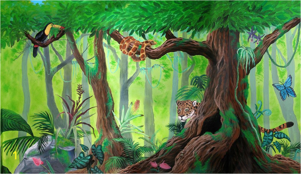 Amazon forest Wall Mural Rainforest Mural by Kchan27 On Deviantart In 2020
